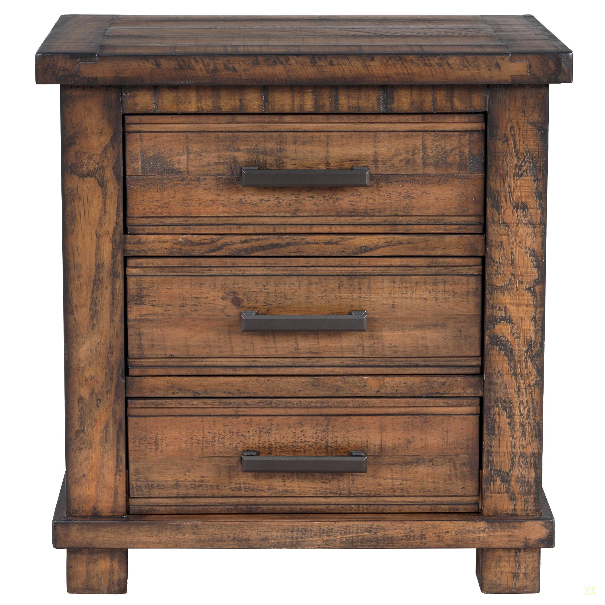 チェスト Loon Peak® Rustic Three Drawer Reclaimed Solid Wood Farmhouse